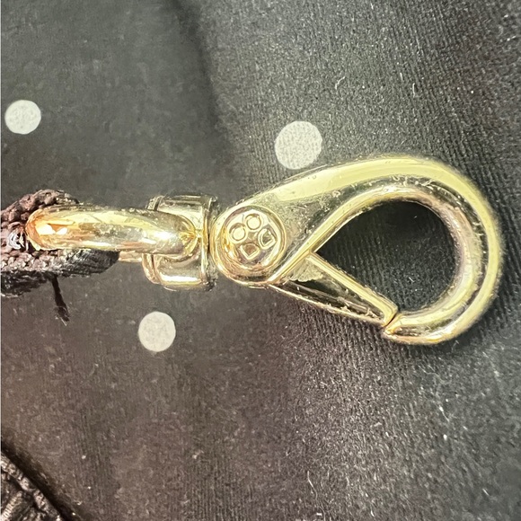 Kate Spade dog carrier leather straps and base black white polka dot icon dot - Picture 11 of 14